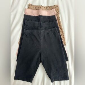 H&M set of five biker shorts. Girls size 6X